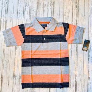 Boys Striped Short Sleeved Polo